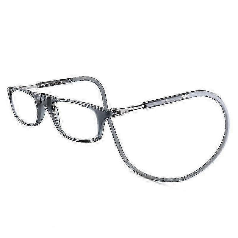 High Quality Clic Magnetic Reading Glasses, Unisex, Soft Foldable Strap, Computer Reader