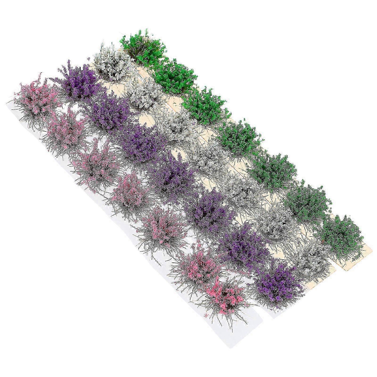 Miniature Artificial Grass for Sand Table Crafts with 28Pcs Assorted Cluster