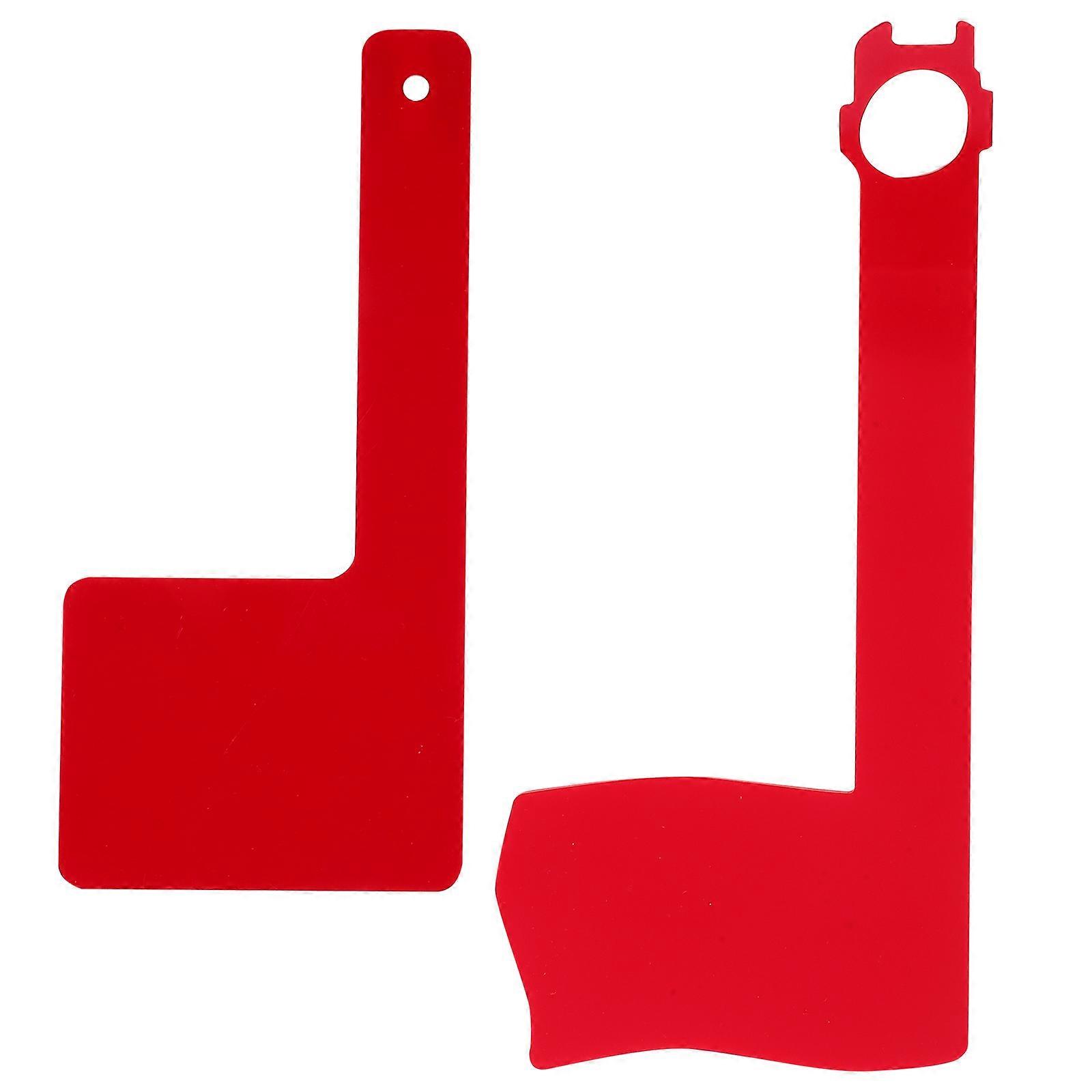 Red Acrylic Mailbox Flag Replacement for Universal Post 2Pcs Kit