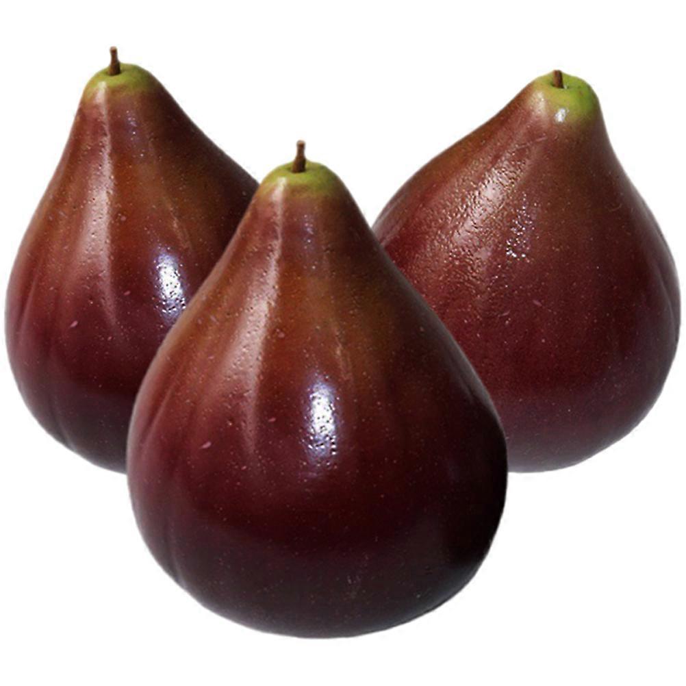 Artificial Fig Coffee Plastic Decoration for 6Pcs Simulation Fruit Models