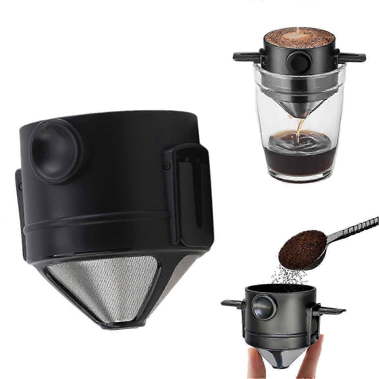 Coffee Filter Foldable Brewing Stainless Steel Filter Suitable compatible with Any Cup