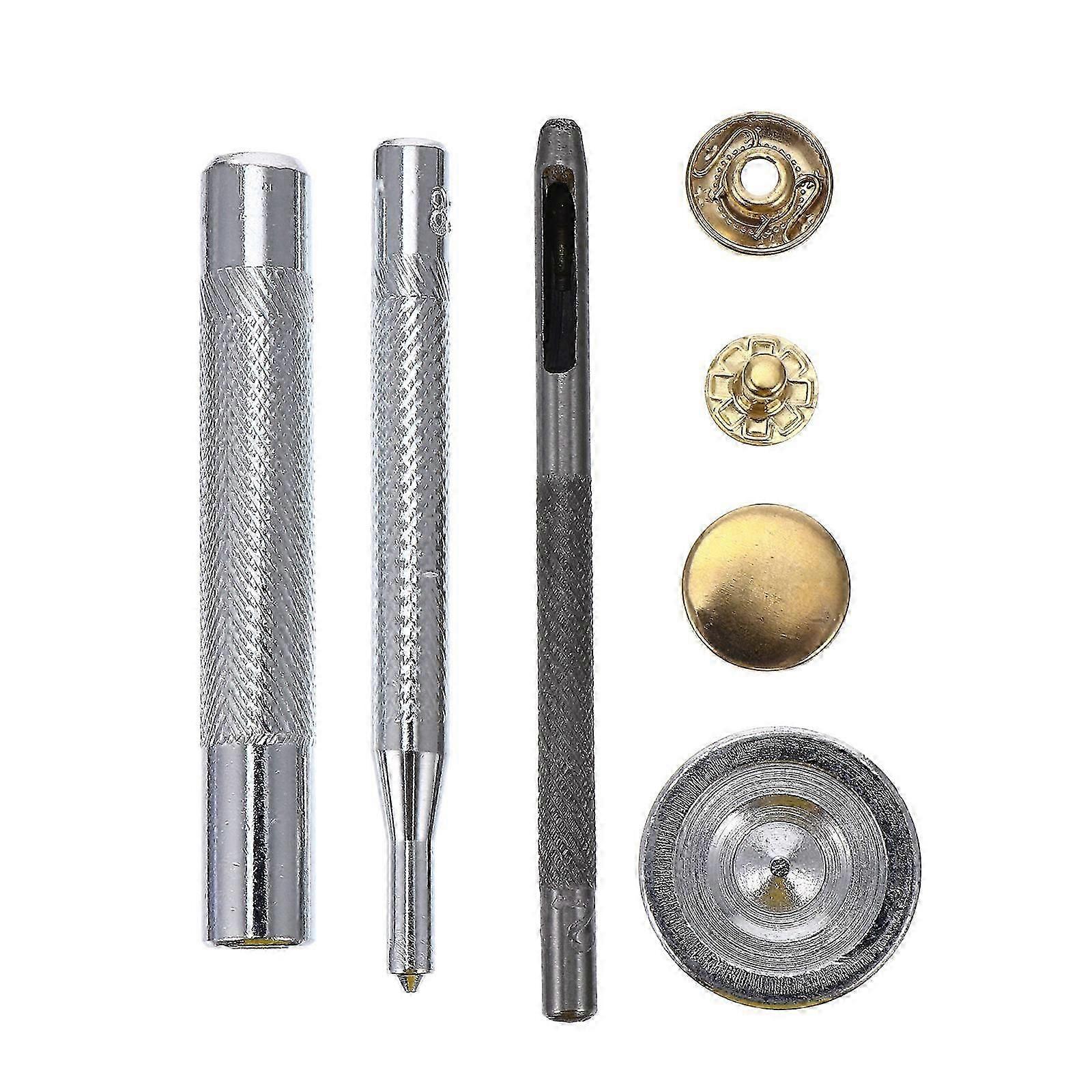 Durable Snap Fasteners Button Kit Metal Copper Snap Fasteners 12Sets