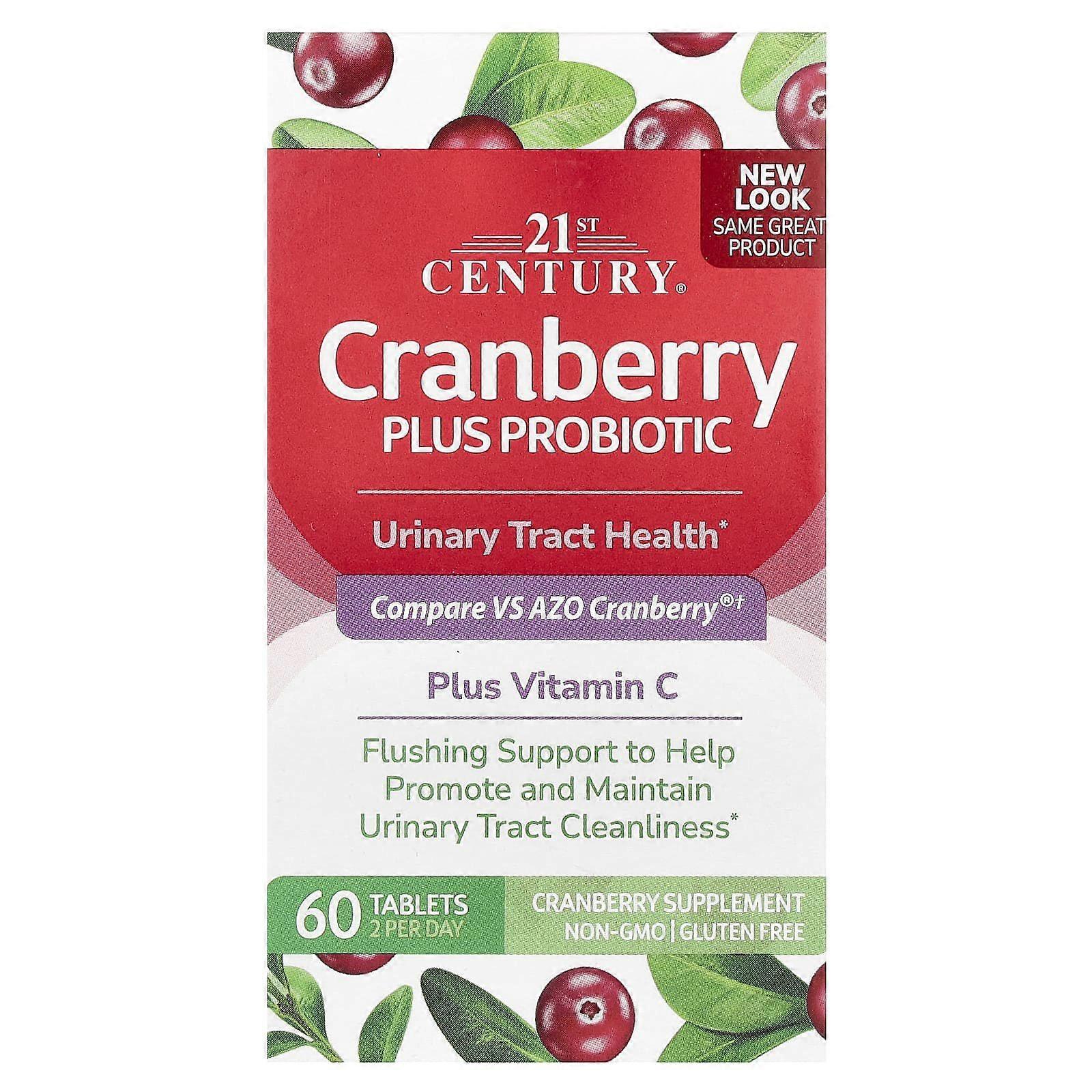 21st Century, Cranberry Plus Probiotic, 60 Tablets, 2-Pack