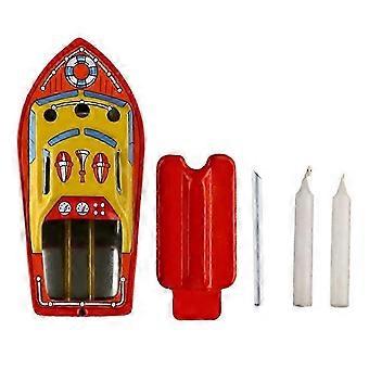 Candle Ship Collectable Tin Toy Steam Boat Candle Powered Boat Tin Vehicle Toy