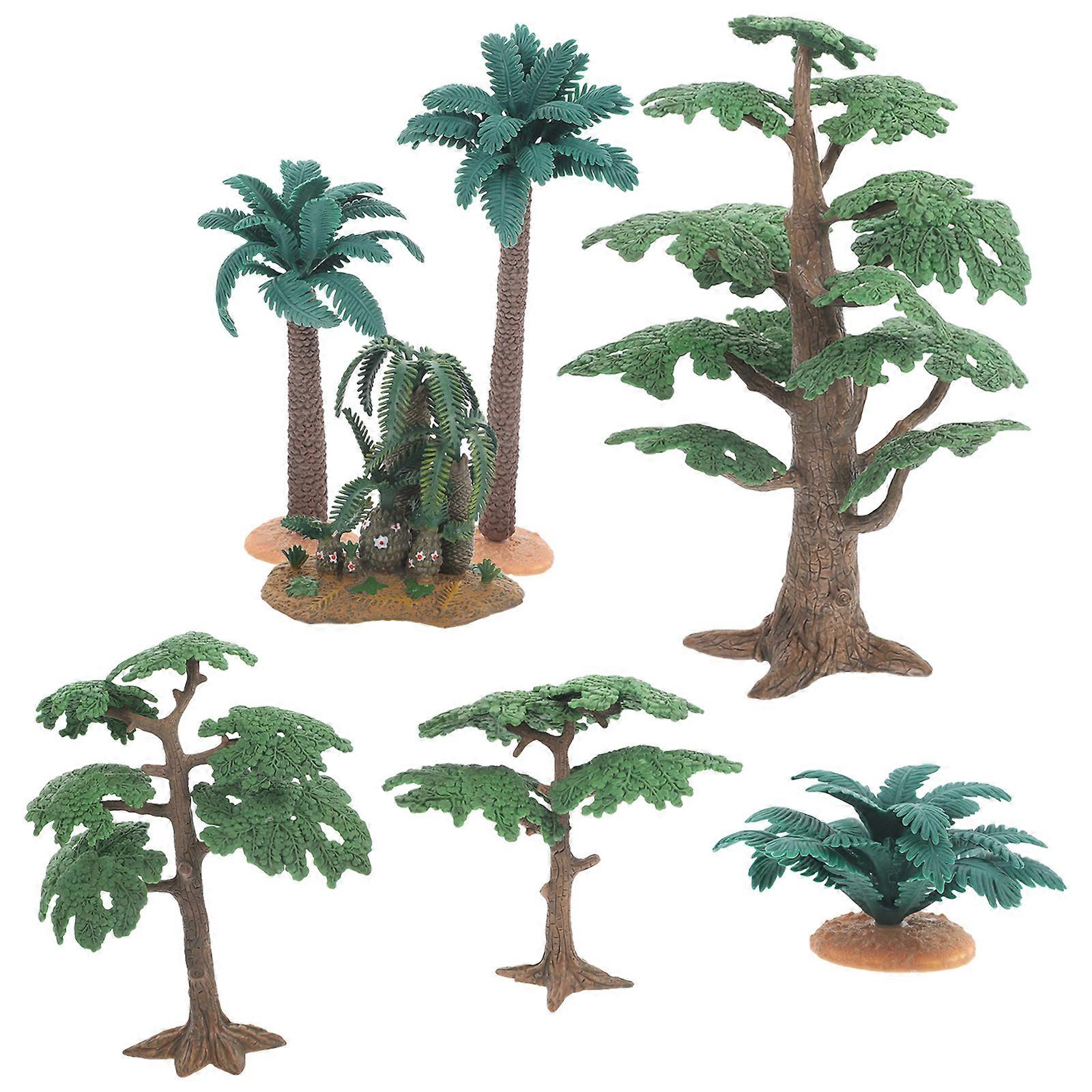 7pcs Simulation Baum Modelle Kunststoff Modell Bäume Landschaft Modell Simulation Bäume