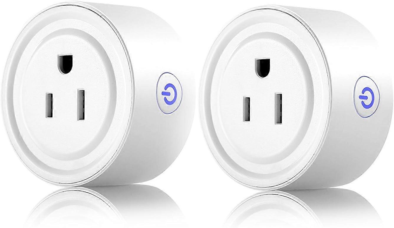 Smart Plug 2 Pack Wi-Fi Enabled Mini Smart Socket Compatible with  Alexa Google Home, Remote Control Outlet with Timing Function