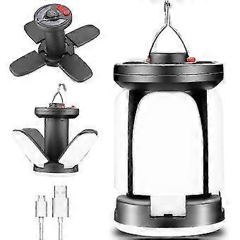 Campinglicht, Solar-Campinglicht für Zelt, wiederaufladbares Campinglicht, 6000 Lumen superhelles Zeltlicht, faltbar IP67 wasserdicht 6 Modi Leistung B