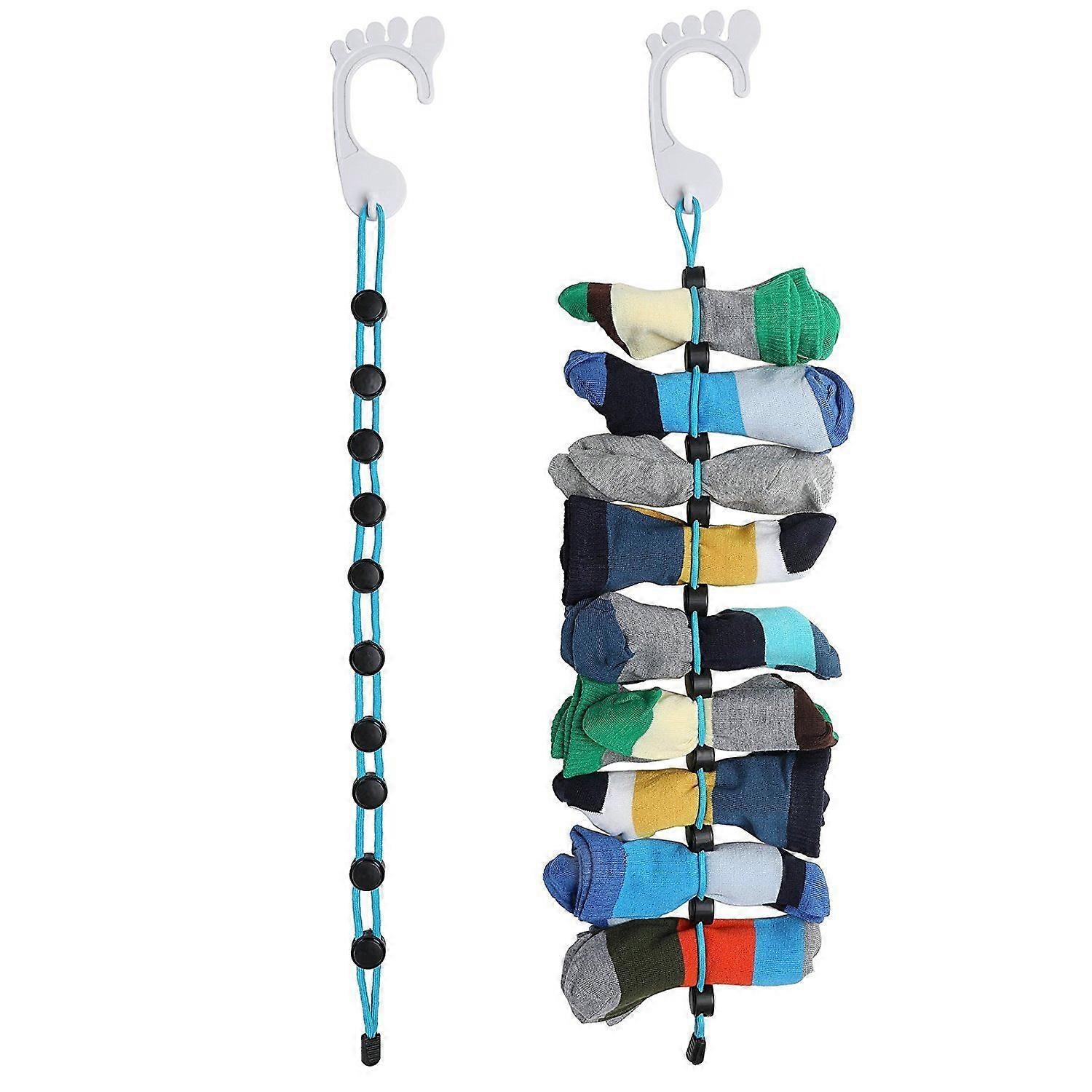 Sock cleaning aid, sock hanging device, sock drying device