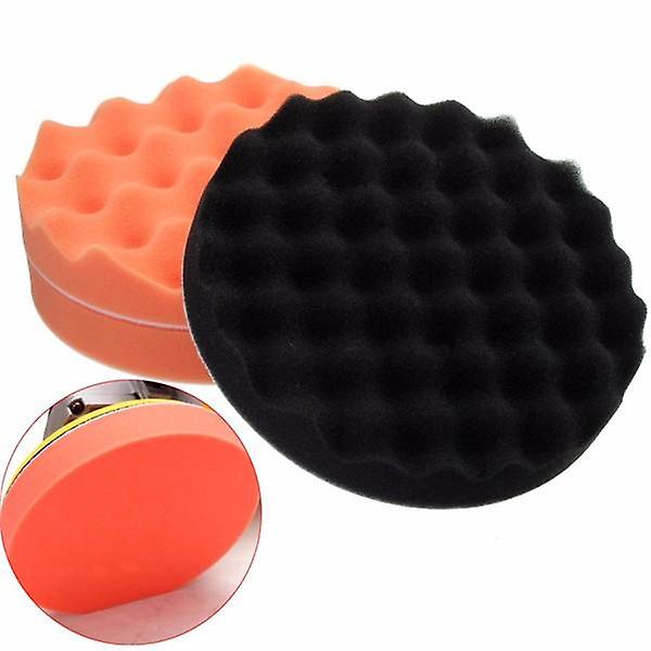 180 مم شقة / موجة الإسفنج تلميع الشمع تلميع الوسادة أداة جلخ ، حزمة 10