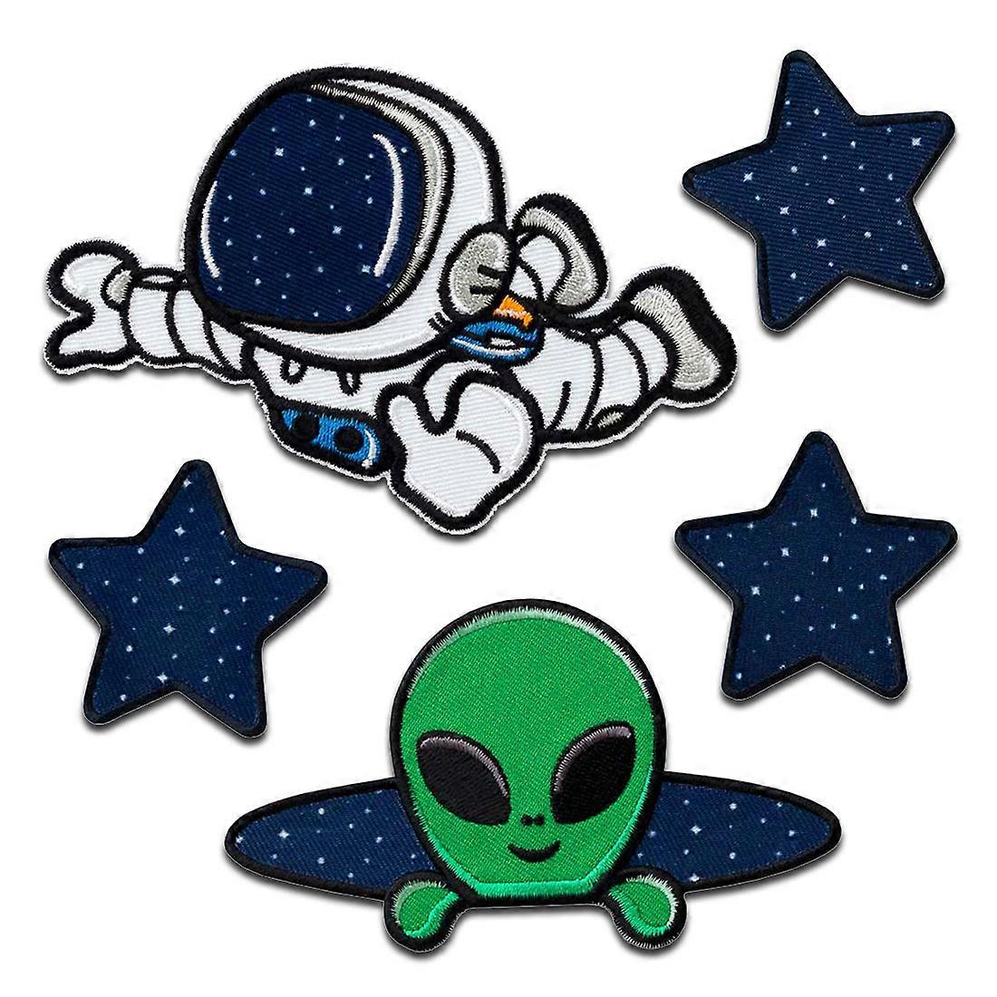Space Set - patch, iron-on patch, iron-on patch, size: 12.5 x 8.5 cm