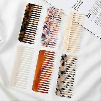 Cellulose Large Hair Detangling Comb,Wide Tooth Comb For Thick Curly Wavy Hair,long Hair Detangler Comb For Wet And Dry,6 Pack 11.84.6cm-qsaz