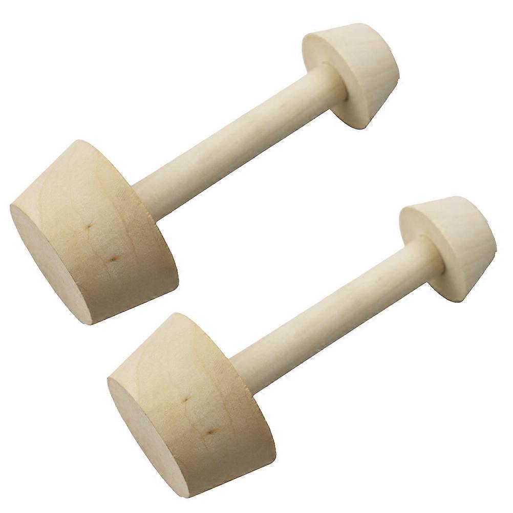 Kitchen Gadget Egg Tart Pusher Baking Pastry Making Solid Wood Practical 2Pcs