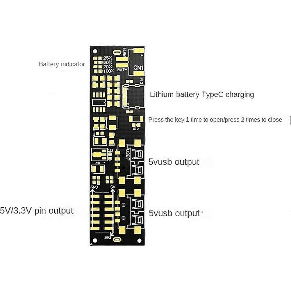 TYPEC Microcontroller Power Module 18650 Lithium Battery Charging Discharging Module 3.3V 5V Power Supply