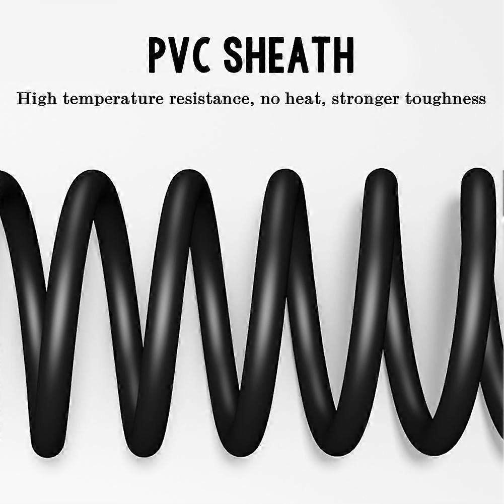 1m Dual USB Type-C Cable, Two-in-One Charging Data Cable, Black