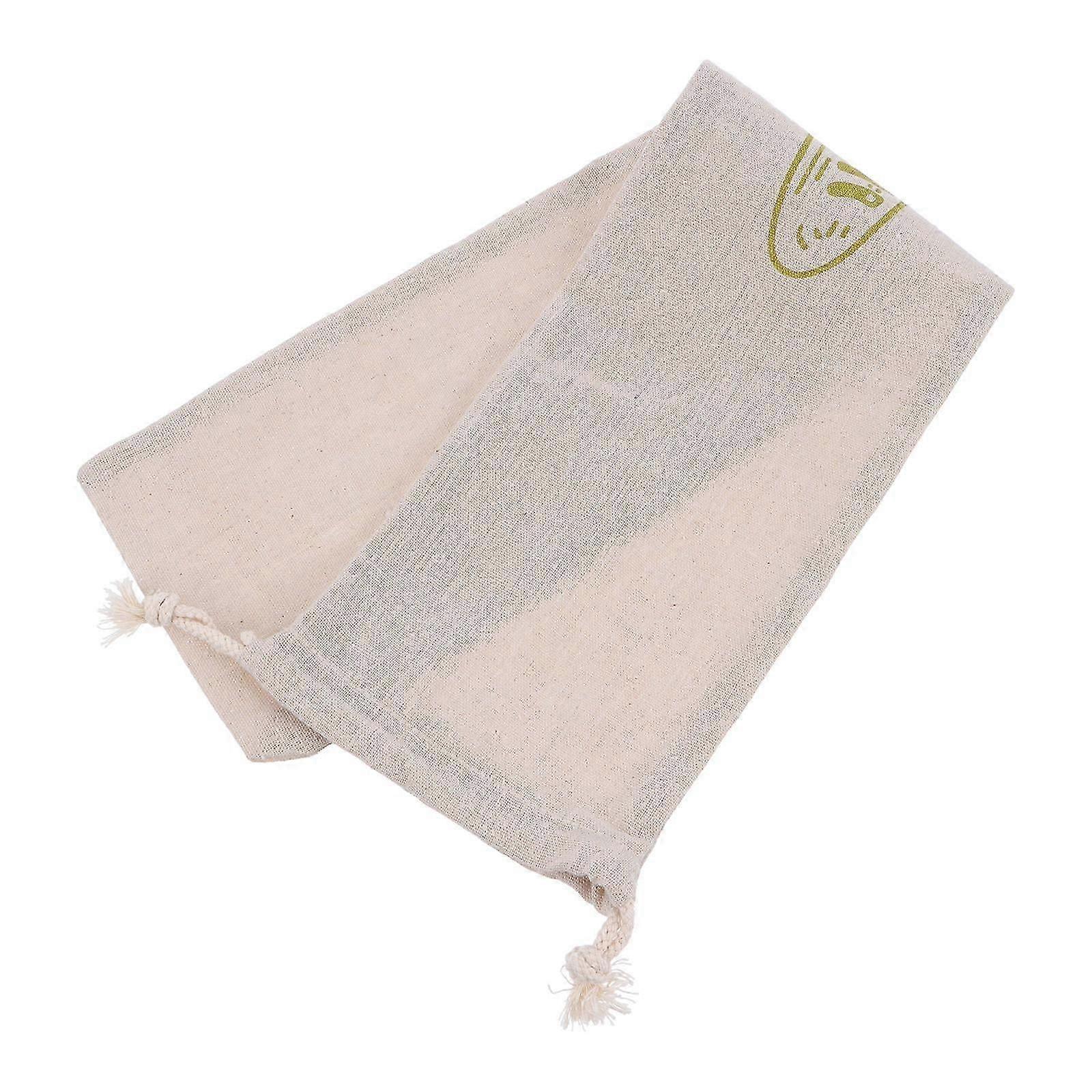 1Pc Linen Bread Bag Reusable Drawstring Bag Homemade Bread Storage Pouch