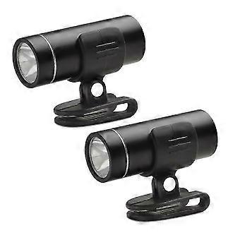 Set van 2 mini clip-on LED-lampjes voor schoenen en hoeden, 200 lumen, oplaadbaar via USB-C, Wa