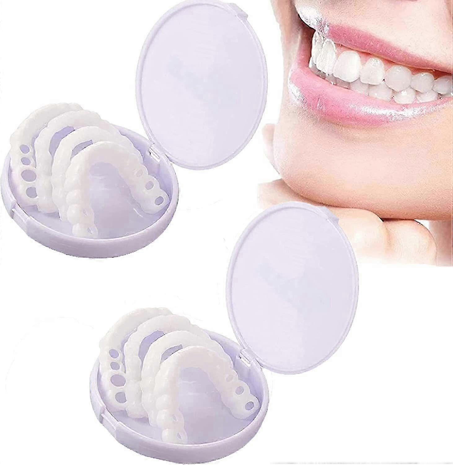 4 Pack Teeth Covers compatible with Upper and Lower Teeth, Comcompatible witht Dentures compatible with Adults
