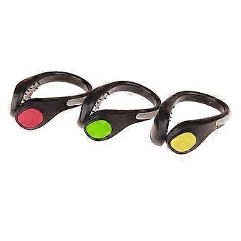 Luzes de LED para tênis de corrida, resistentes às intempéries, iluminação vermelha brilhante, visibilidade noturna.