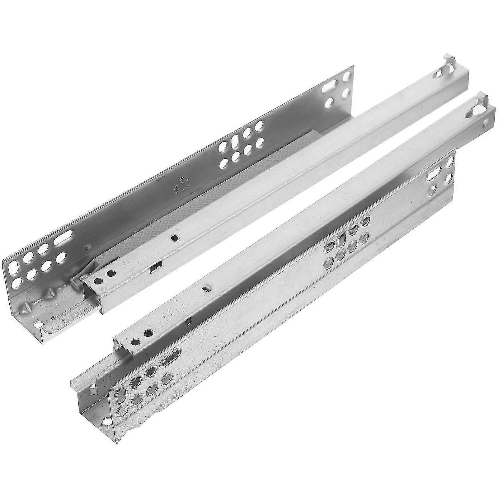 2pcs Two-Section Drawer Slide Rails Buffer Silent Drawer Slides
