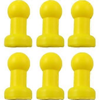 Set of 6 steel pole caps for trampolines. Diameter 25 mm. Plastic protective caps for balls. G-shaped top net. Protective cover for iron bed frame.