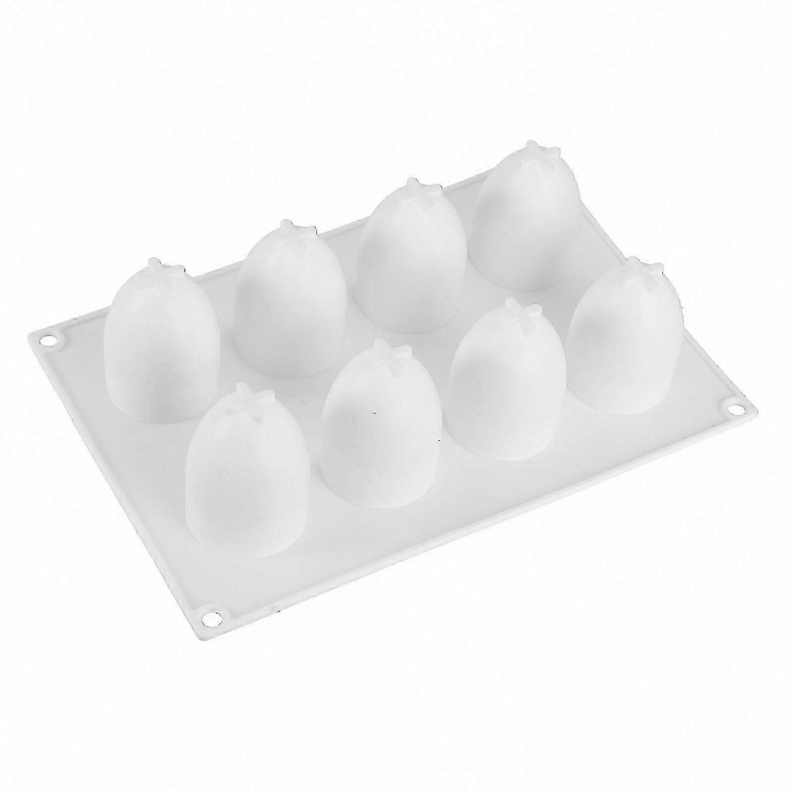 Effortless Decorative Baking with Silicone Egg Shape Cake Mold Featuring 8 Lattice Patterns for Baking Use