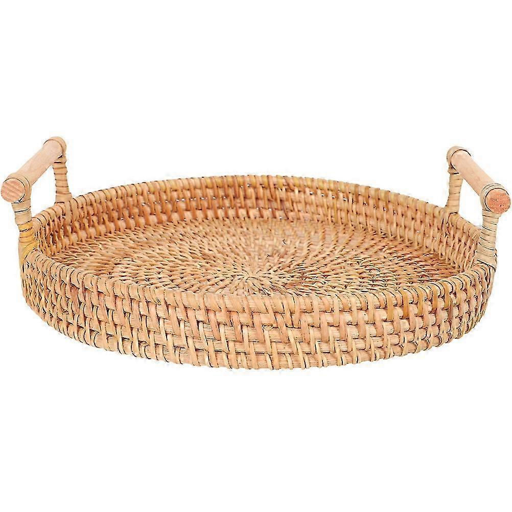 Woven Rattan Storage Tray