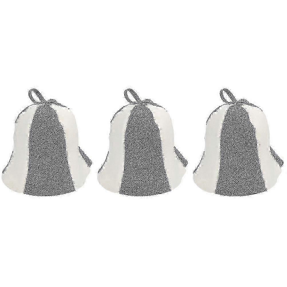 3 Pcs Protective Thick Felt Sauna Hats Comcompatible withtable Sauna Caps