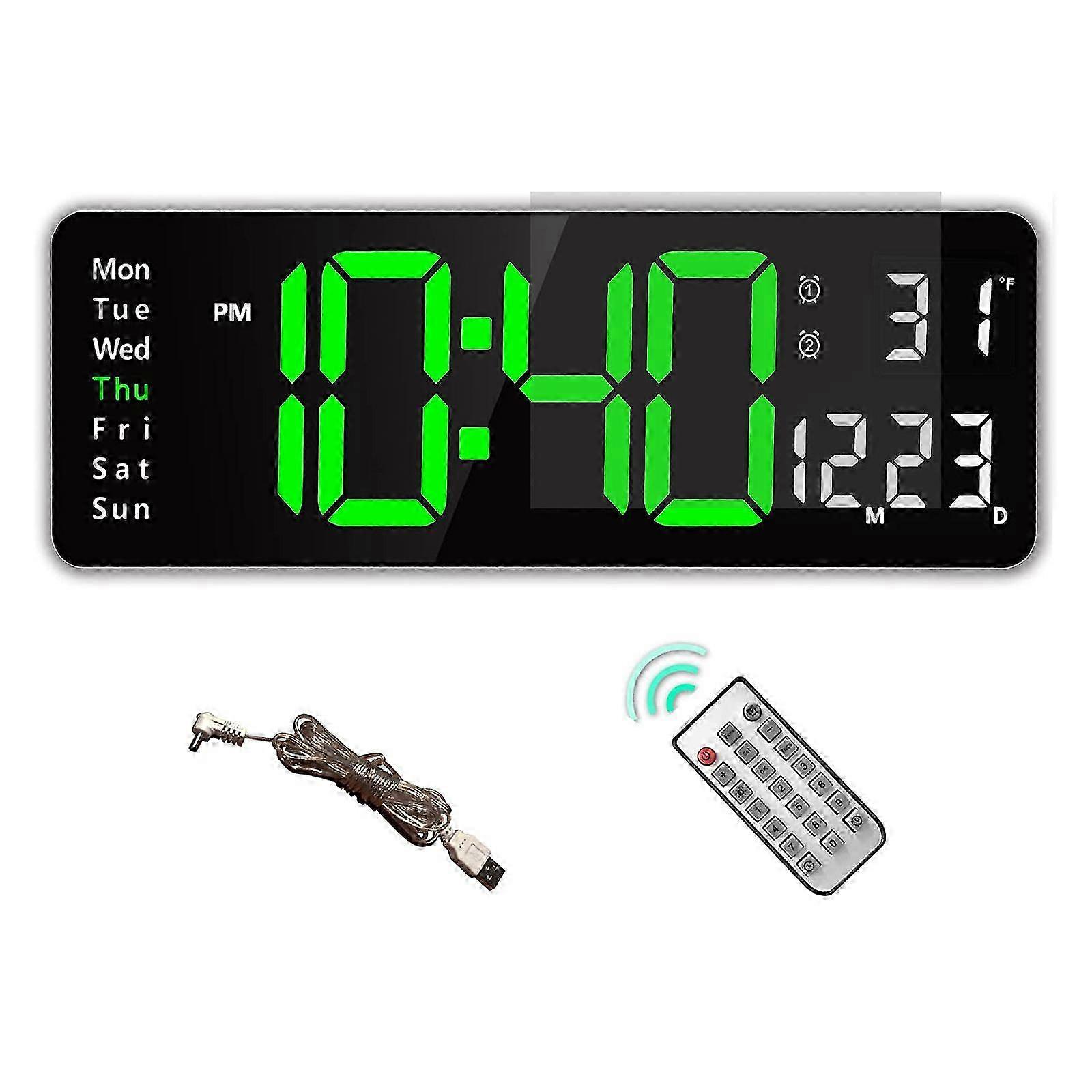 LED Digital Clock With Temp Date Timer