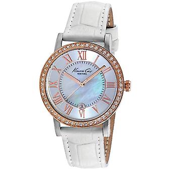 Kenneth Cole klassisk kvarts analog Dameklokke med IKC2836 cowskin armbånd