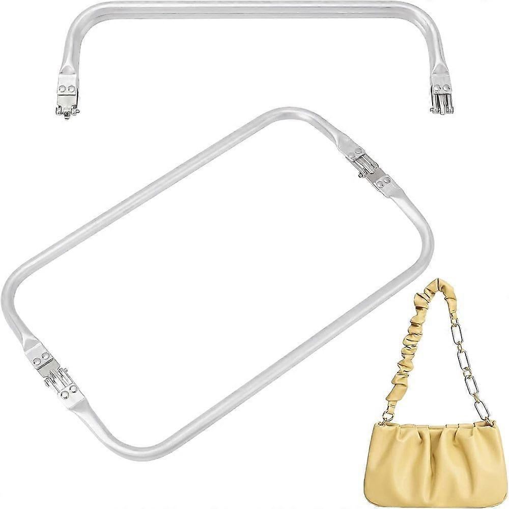 1set 2pcs Aluminum bag Flex Frames bag Replacement Accessories Silver 9.5x30x2cm