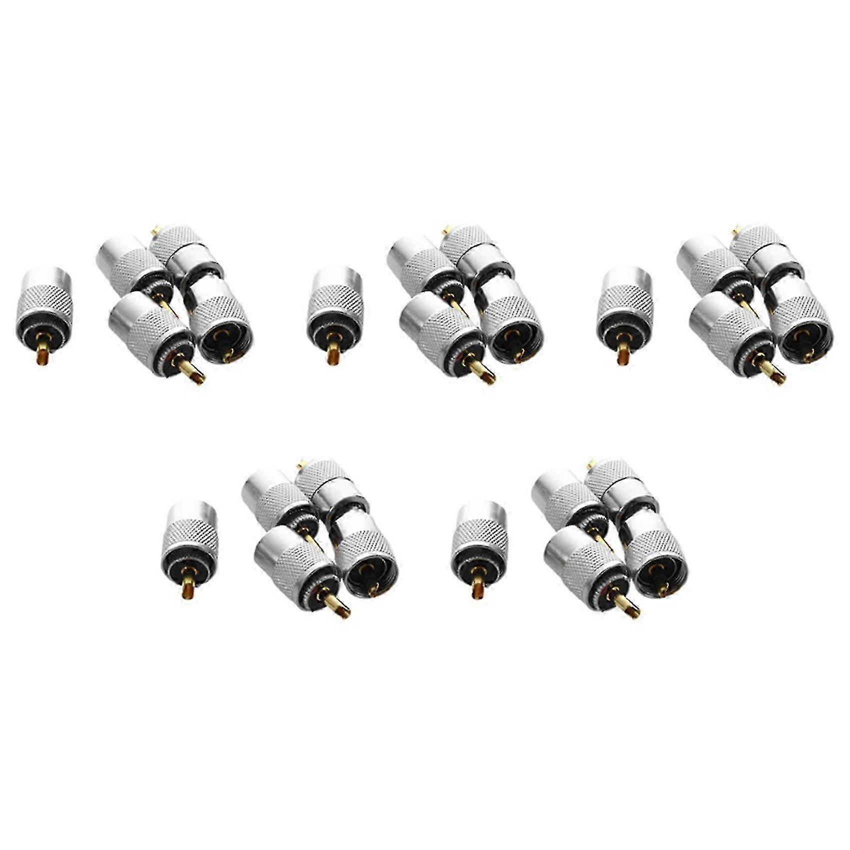 25 Pcs UHF PL259 Plug Solder Connector compatible with RG8