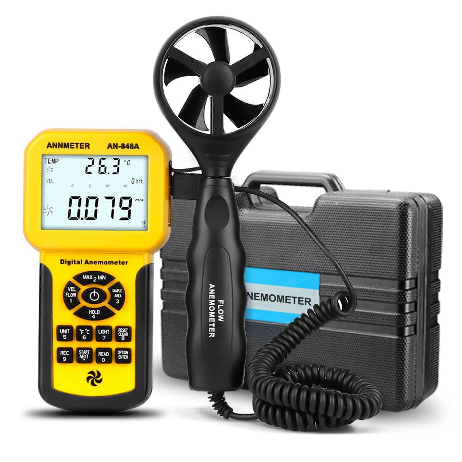 Digitale Anemometer, Windsnelheidsmeter met LCD-Display