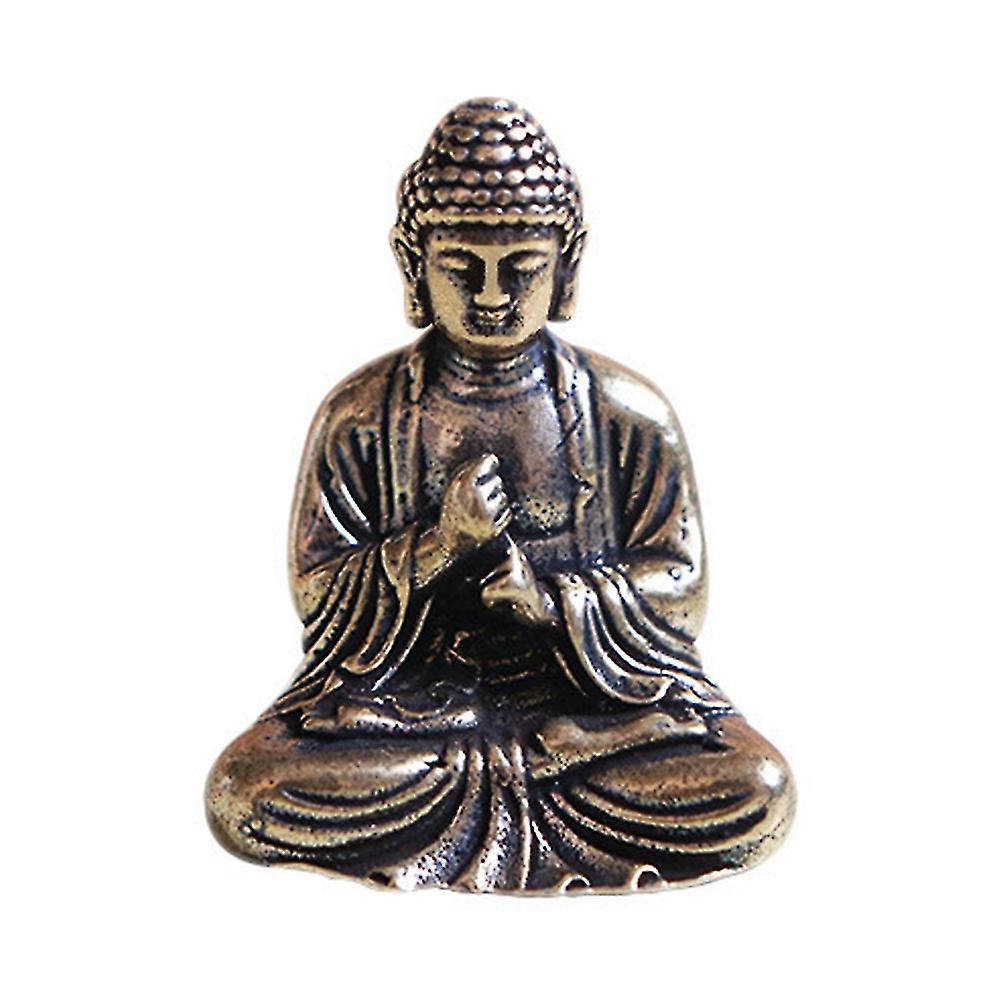 Mini Buddha Statue Bronze Buddha Statue Buddhismus Reines Kupfer Bronze Sakyamuni Buddha Statue