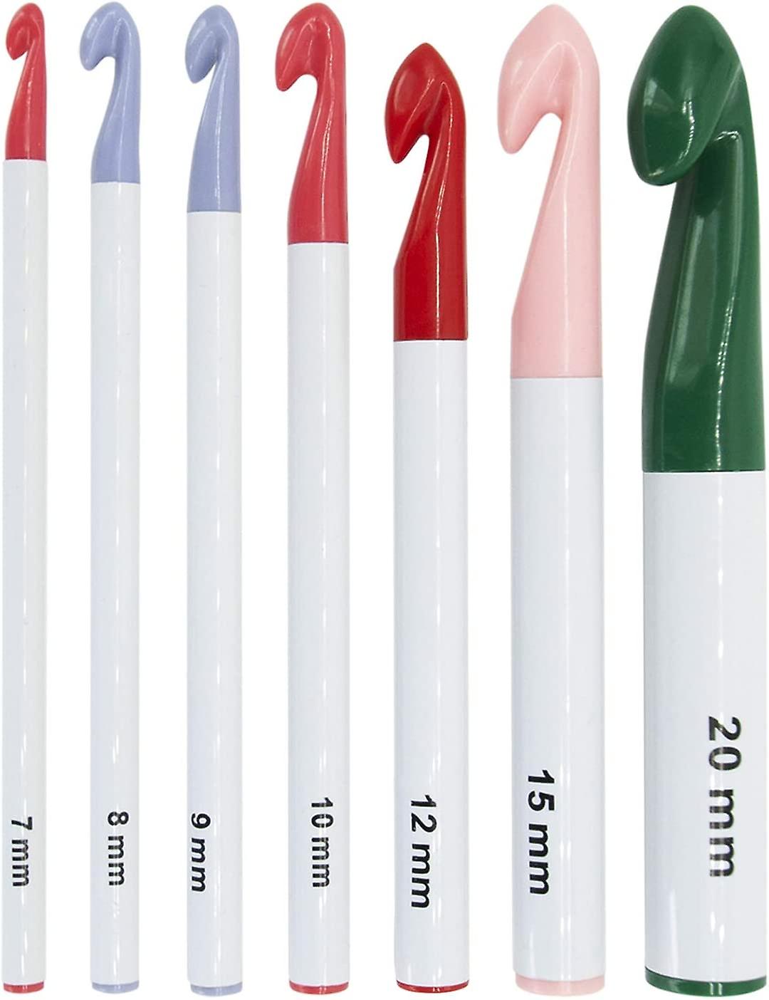 Crochet Knitting Kit Complete Beginner, 7pcs Large Ergonomic Crochet Hooks 20mm/15mm/12mm/10mm/9mm/8mm/7mm For Different Types Of Chunky Yarn, Crochet