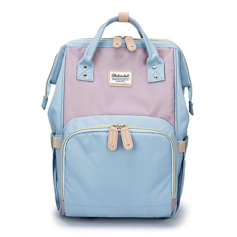 Color Blocking Diaper Bag Large Capacity Backpack Mummy Bag Style09