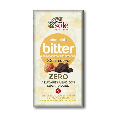 72% bitter chocolate with almonds and stevia 100 g (Cocoa - Almond)