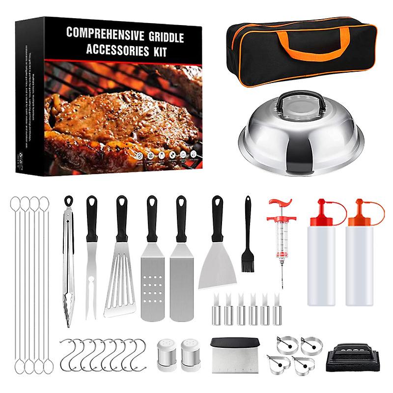 43 Pcs Extra Thick Stainless Steel Grill Utensils Set