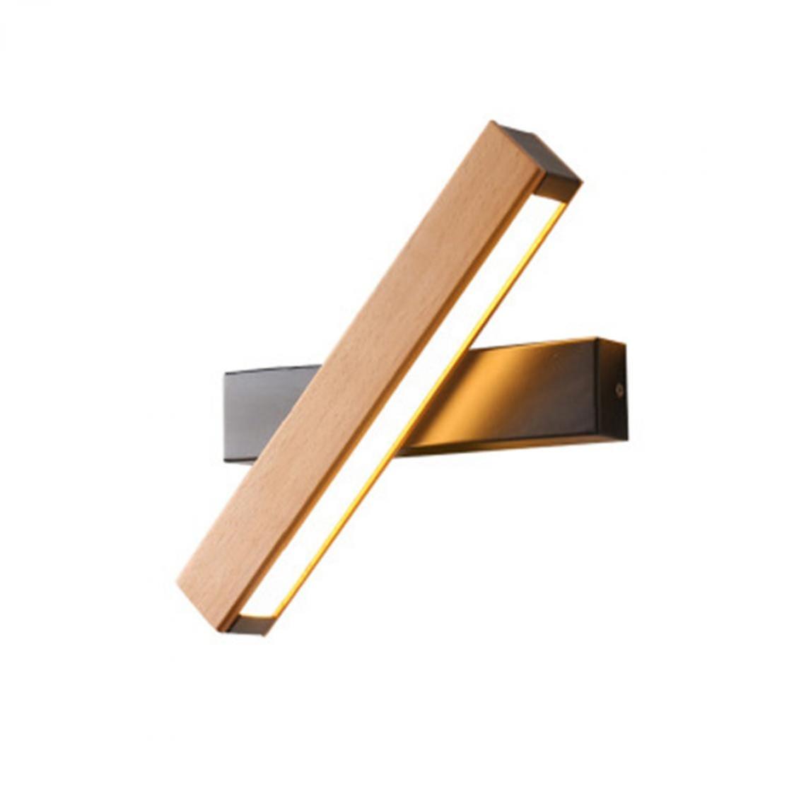 4w Led Acrylic Wall Sconce For Bedroom Bedside Wall Light Rotating Wooden Reading Reading Wall Lamp (warm Light)