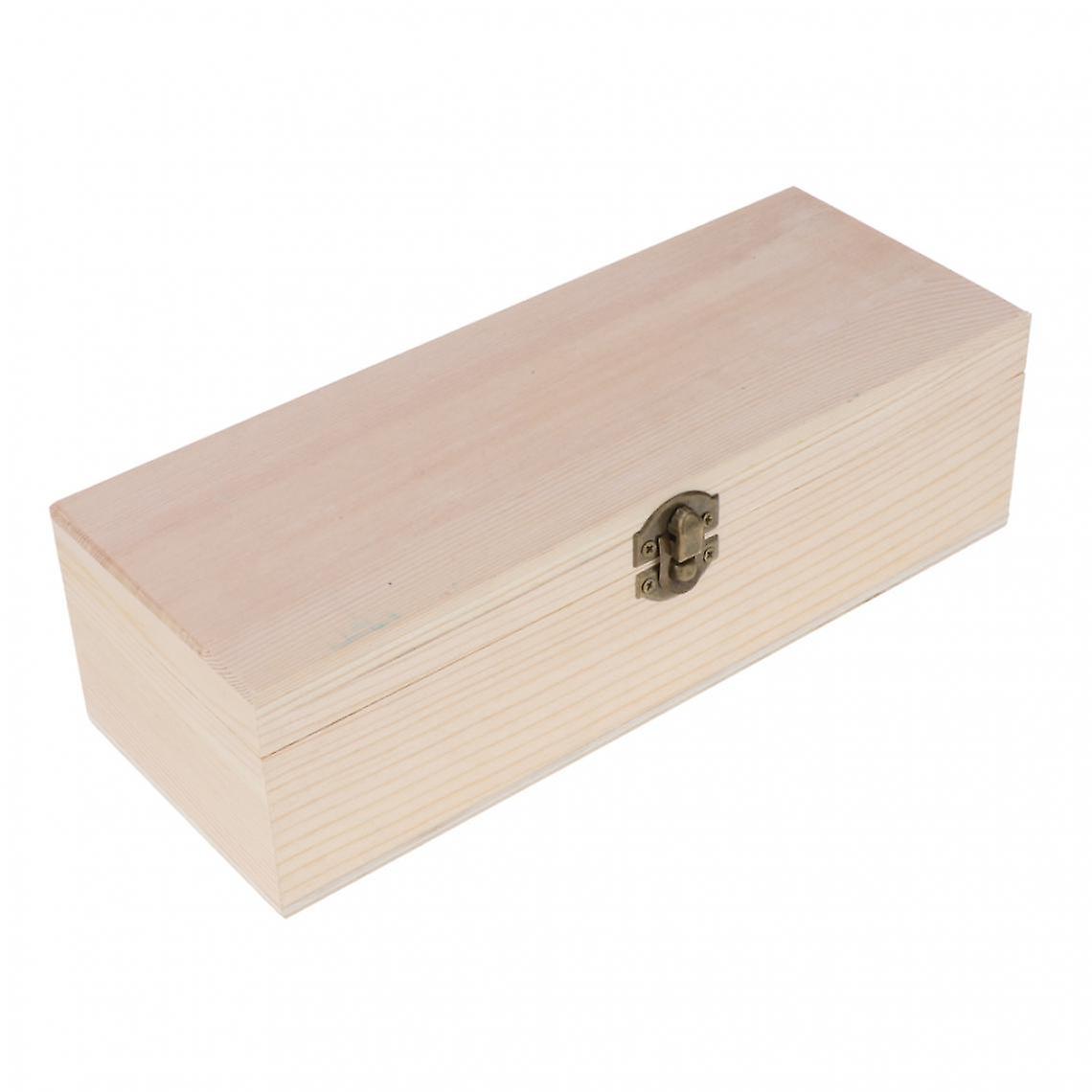 Rectangle Storage Box Wooden Box Trinket Storage Box - 25x9.5x6.5cm
