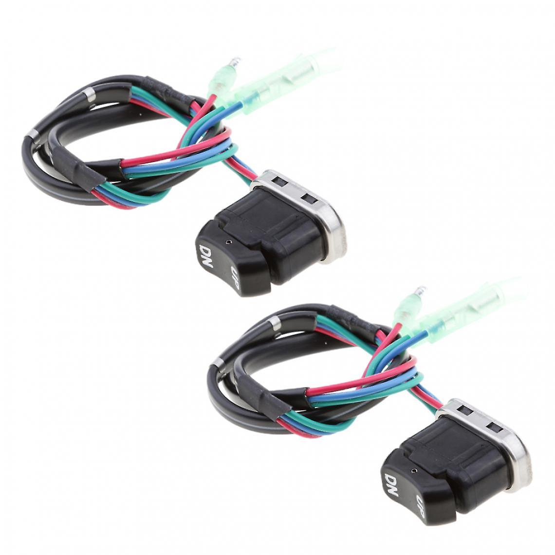 Set Of 2pcs Tilt Trim Switch For Yamaha Outboard 4 Stroke