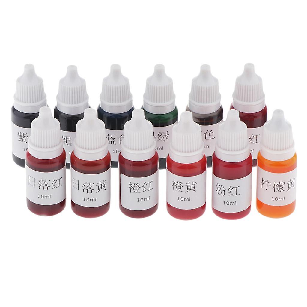 12 Pieces 10ml Liquid Pigment Material