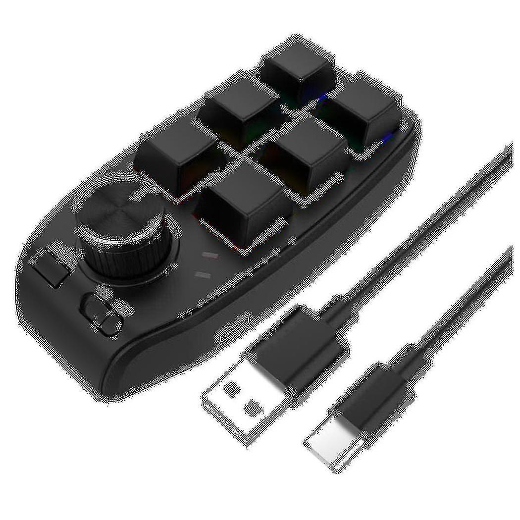 Programming Macro Keyboard Rgb Custom Knob Keyboard 6 Key 1 Knob Gaming Mini Keyboard Copy Paste Ke