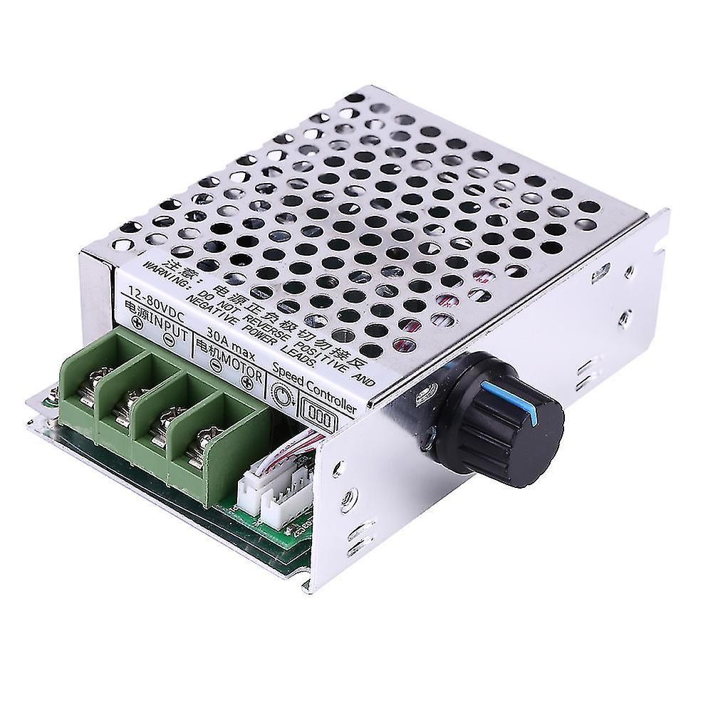 12V-80v Dc 30a Pwm Variable Digital Lcd Display Dc Motor Speed Controller With Case