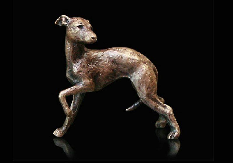 Whippet Bronze Miniature Sculptures & Statues