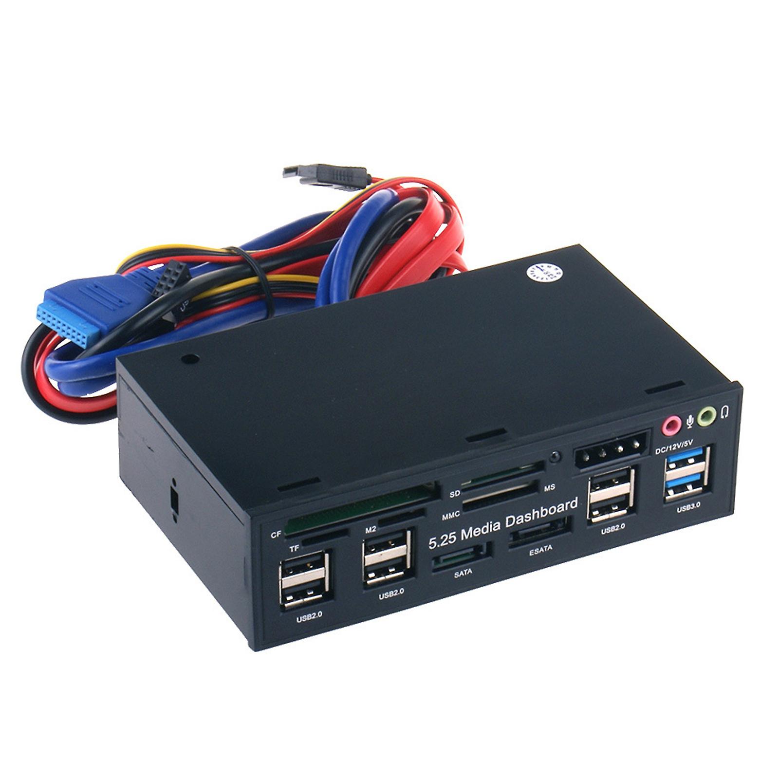 Interná čítačka kariet USB 3.0 Hub PC Dashboard Čítačka kariet na prednom paneli