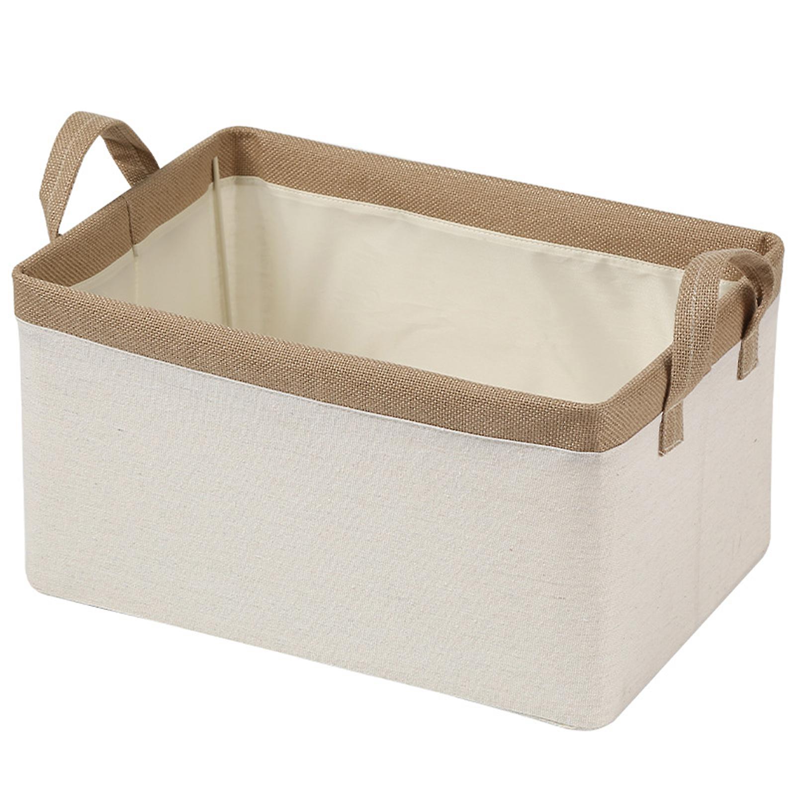 Large Storage Basket Organizer Rectangle Storage Bins With Frame For Clothes Storage And Management