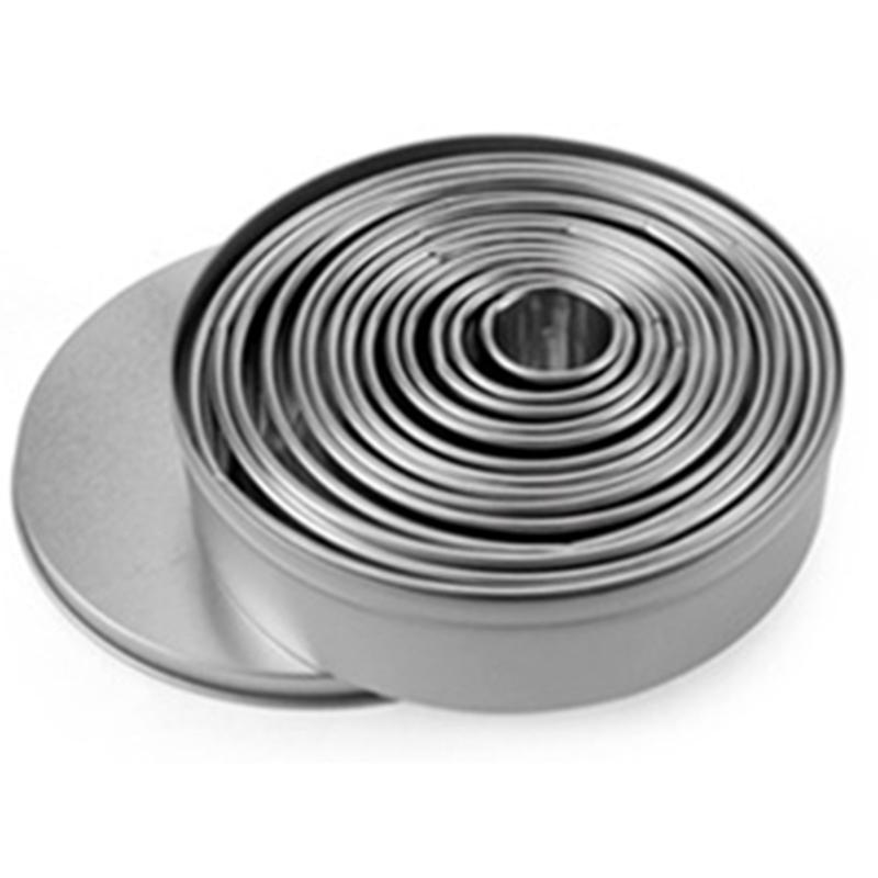 Cookie Biscuit Cutter Set Stainless Steel Circle Doughnut Cutter Baking Ring Stencils
