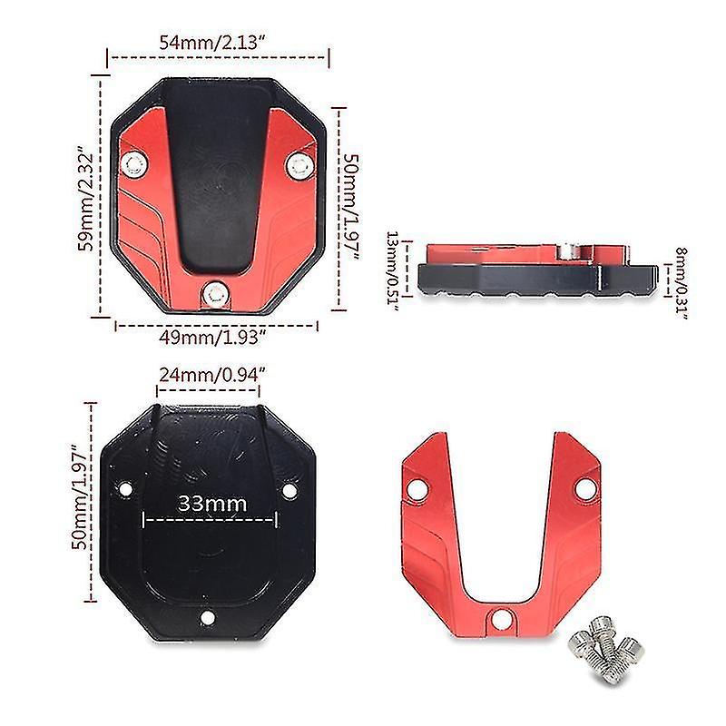 TAZGANTAX Motorcycle Kickstand Extender Pad For Honda CB500X (2019-2022) - Red