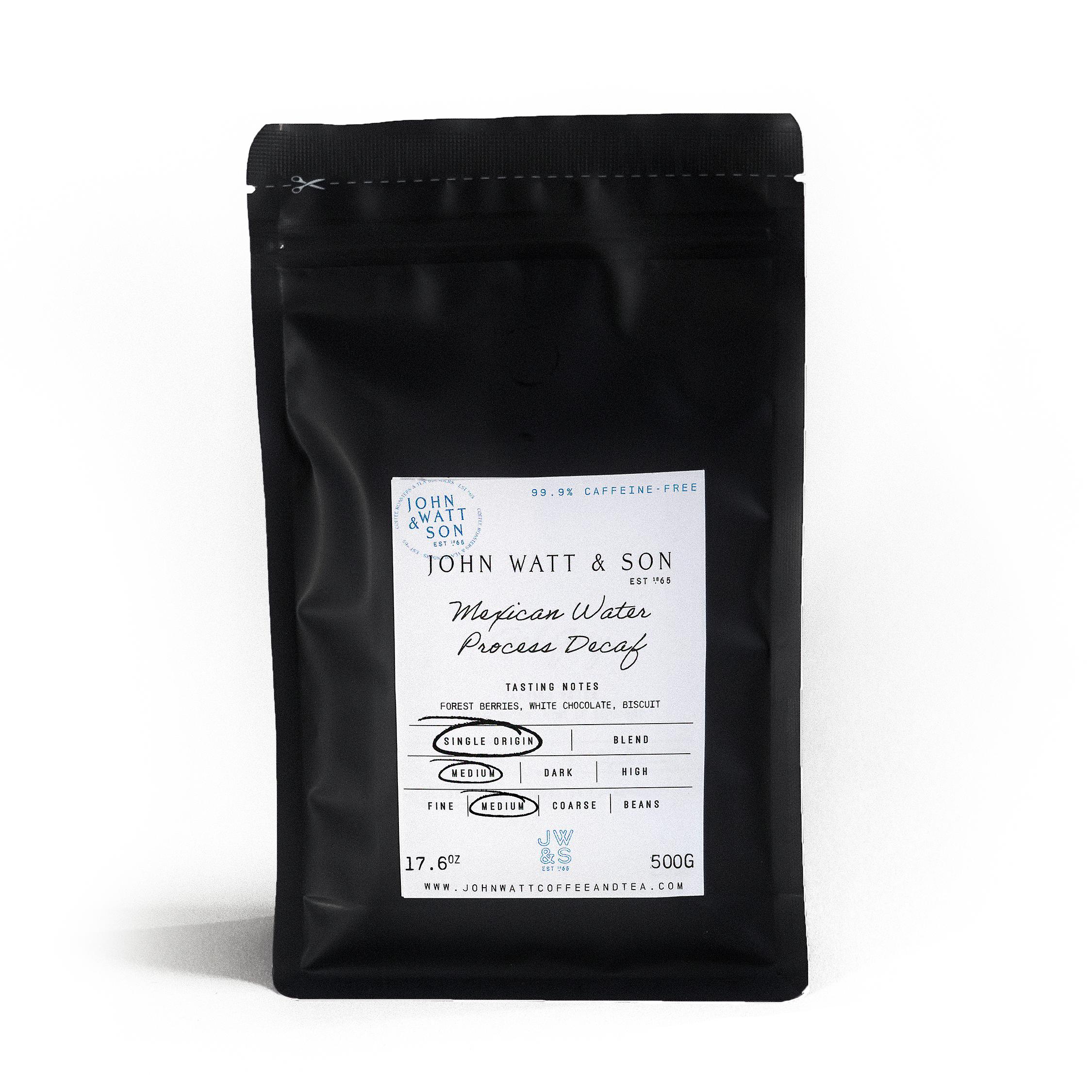 Mexican Water Process Decaffeinated Coffee - Medium Grind - 500g