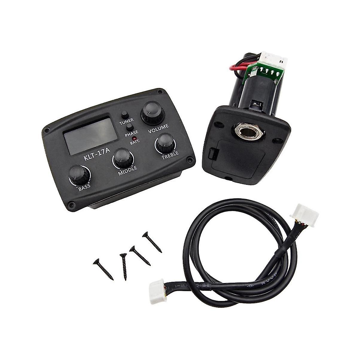 -17a Acoic Guitar Eq Preamp,with Digital Procedding Tuner 3 Eq Equalizer With Tuner Guitar